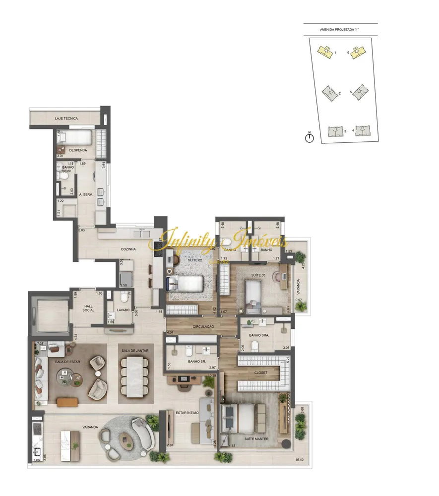 Apartamento, 4 quartos, 194 m² - Foto 62