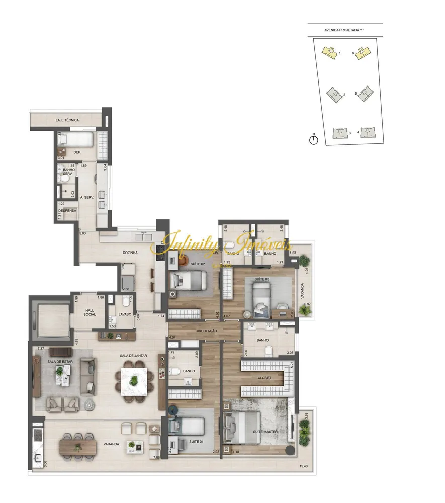 Apartamento, 4 quartos, 194 m² - Foto 57