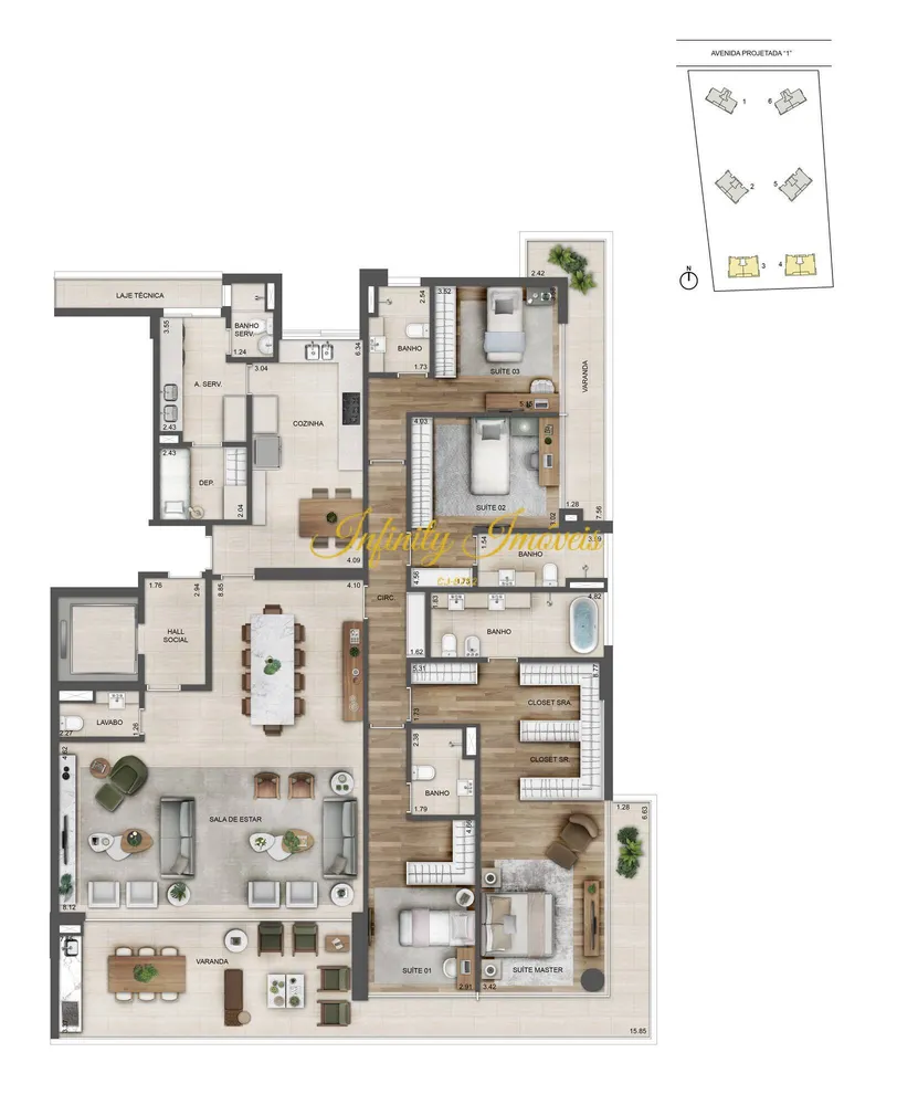 Apartamento, 4 quartos, 194 m² - Foto 61