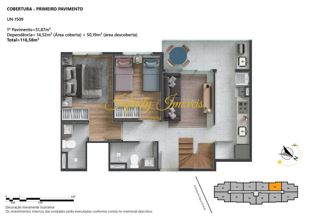 Cobertura, 3 quartos, 131 m² - Foto 27