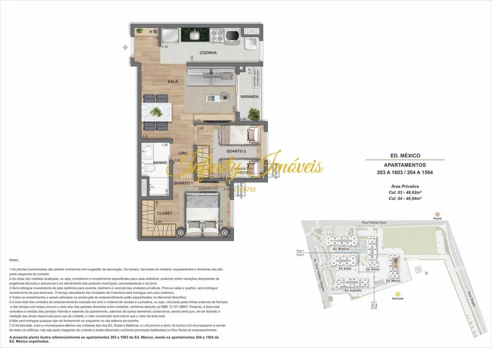 Apartamento, 2 quartos, 50 m² - Foto 61