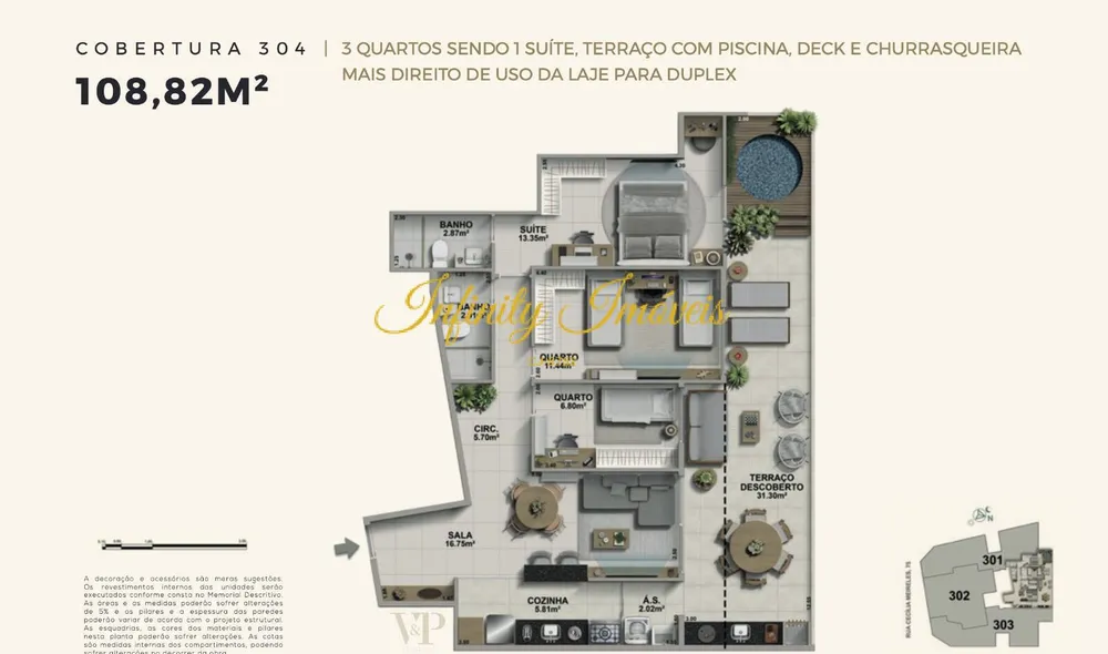 Cobertura, 3 quartos, 108 m² - Foto 11