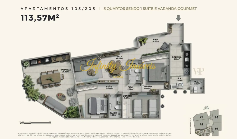 Cobertura, 3 quartos, 108 m² - Foto 12