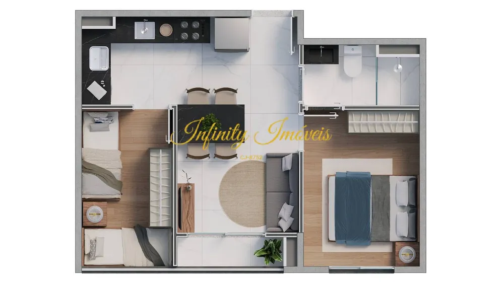 Apartamento, 2 quartos, 37 m² - Foto 41