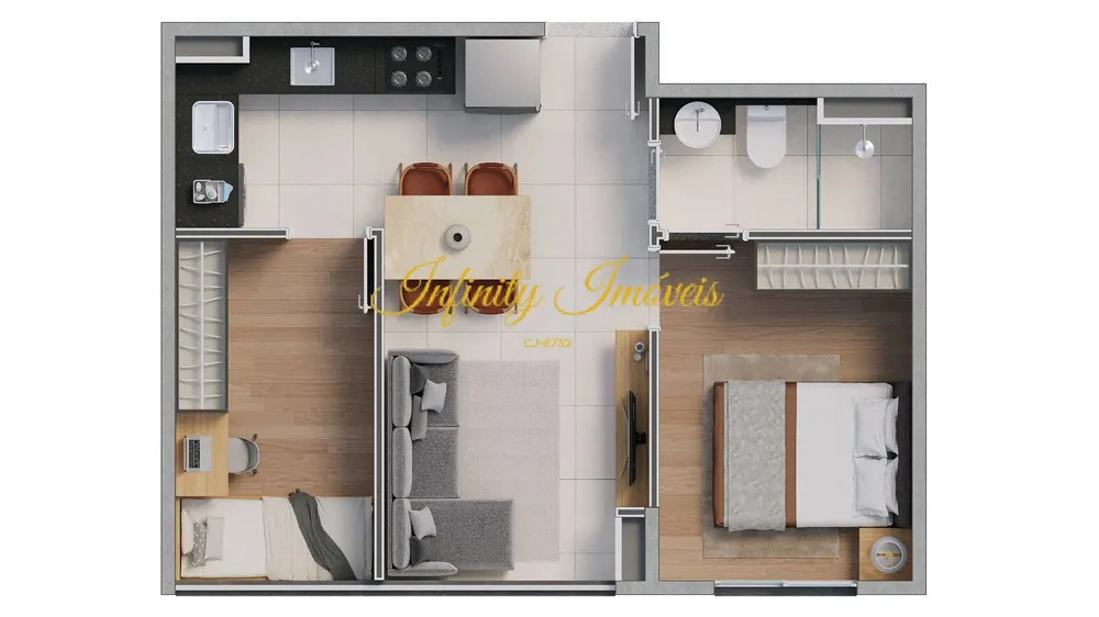Apartamento, 2 quartos, 37 m² - Foto 33