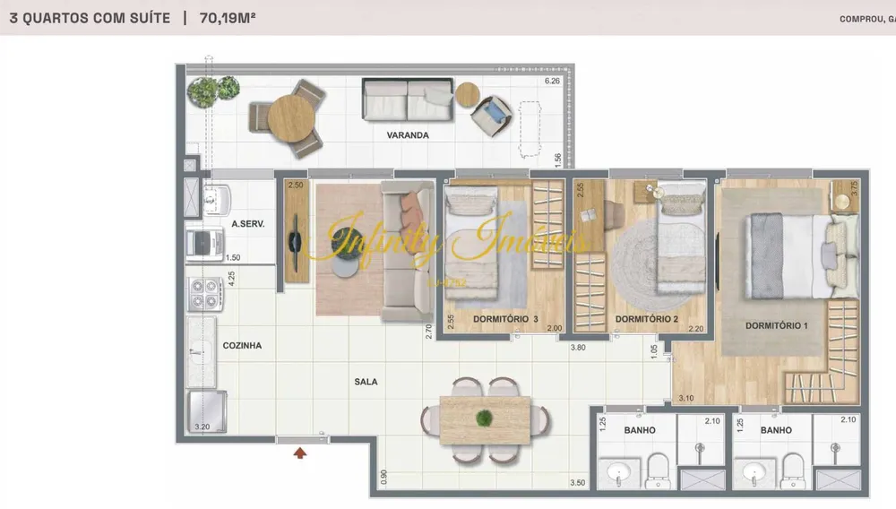 Apartamento, 3 quartos, 69 m² - Foto 27