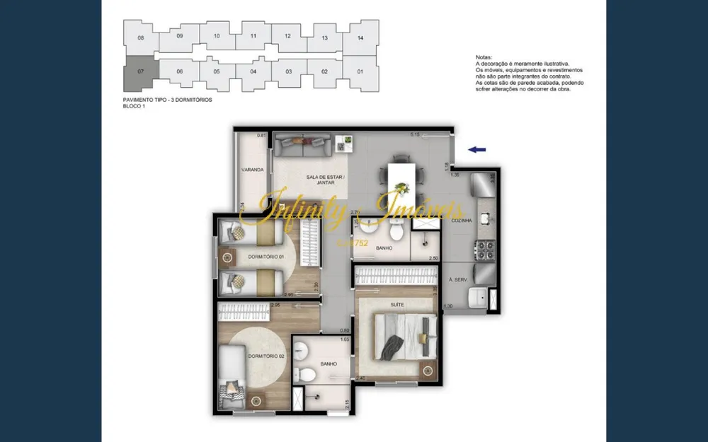 Apartamento, 3 quartos, 59 m² - Foto 28