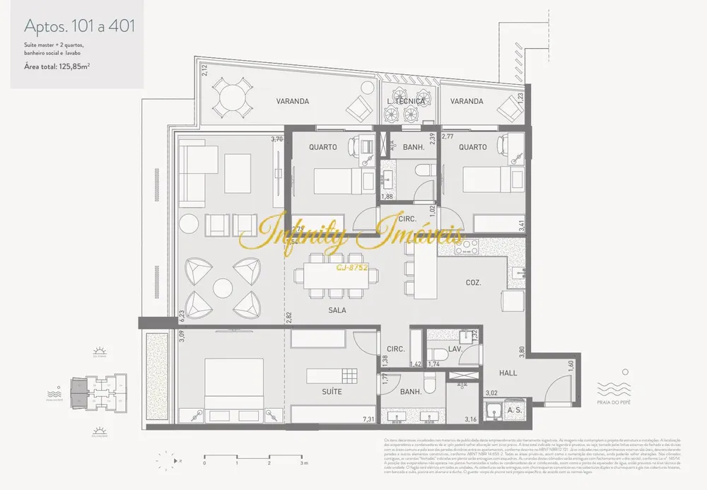 Apartamento, 3 quartos, 100 m² - Foto 19