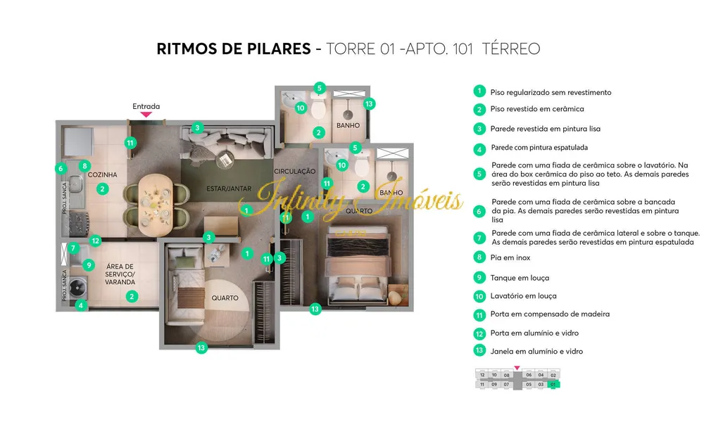 Apartamento, 2 quartos, 56 m² - Foto 15