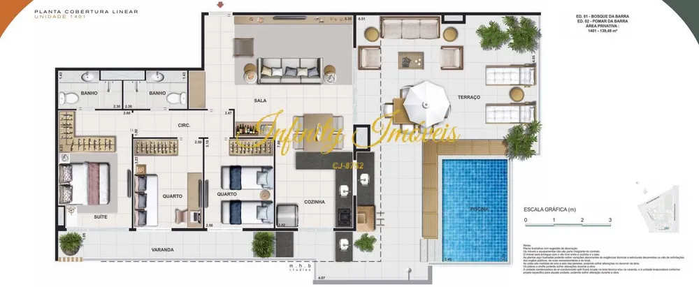 Cobertura, 3 quartos, 154 m² - Foto 28