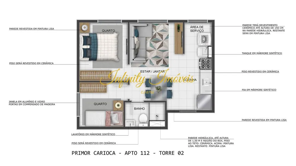 Apartamento, 2 quartos, 40 m² - Foto 11