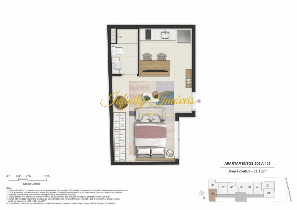 Apartamento, 1 quarto, 28 m² - Foto 19