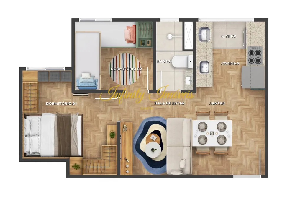 Apartamento, 2 quartos, 34 m² - Foto 22