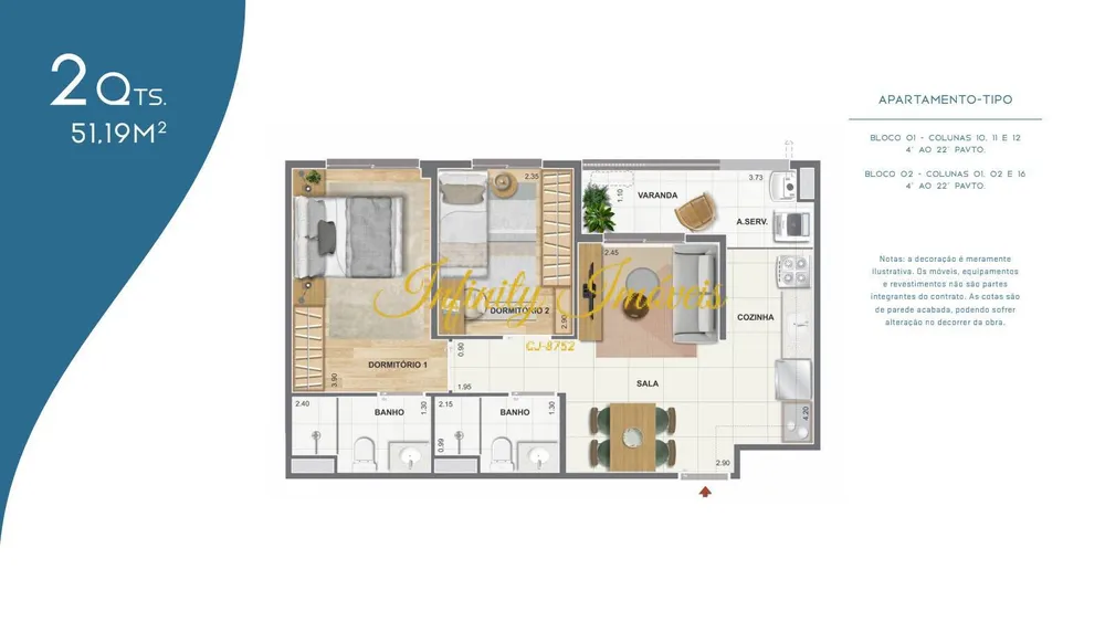 Apartamento, 2 quartos, 51 m² - Foto 33