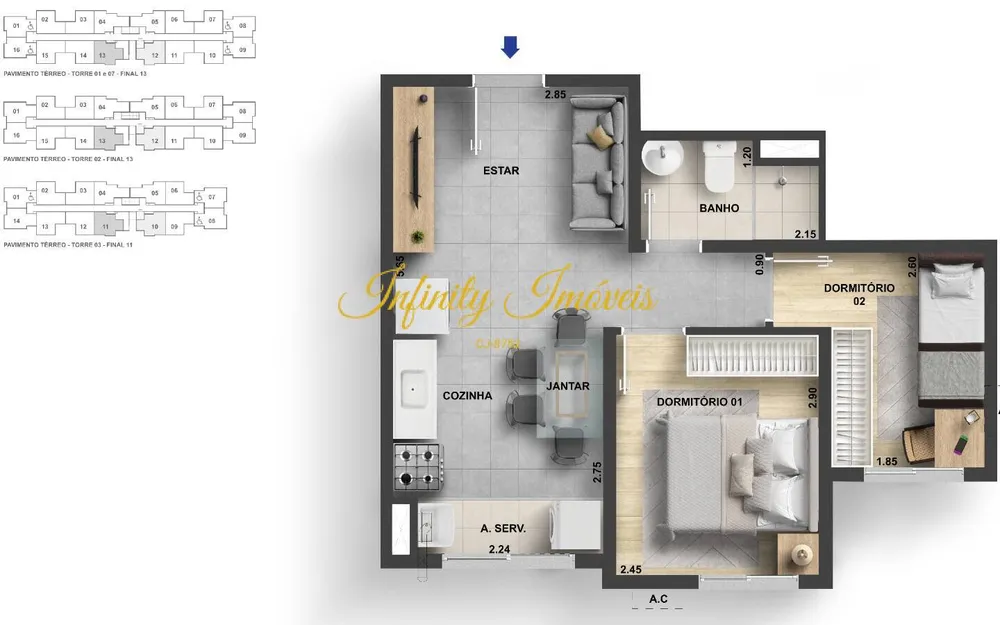 Apartamento, 2 quartos, 38 m² - Foto 24