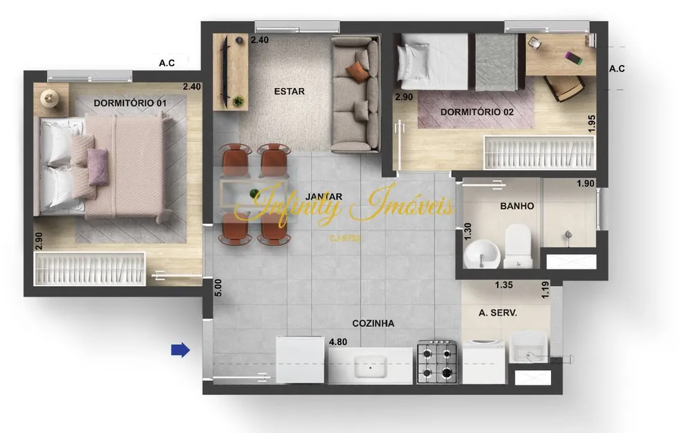 Apartamento, 2 quartos, 38 m² - Foto 26