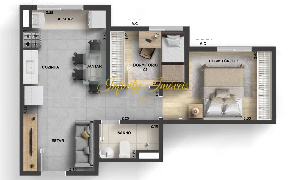 Apartamento, 2 quartos, 38 m² - Foto 27