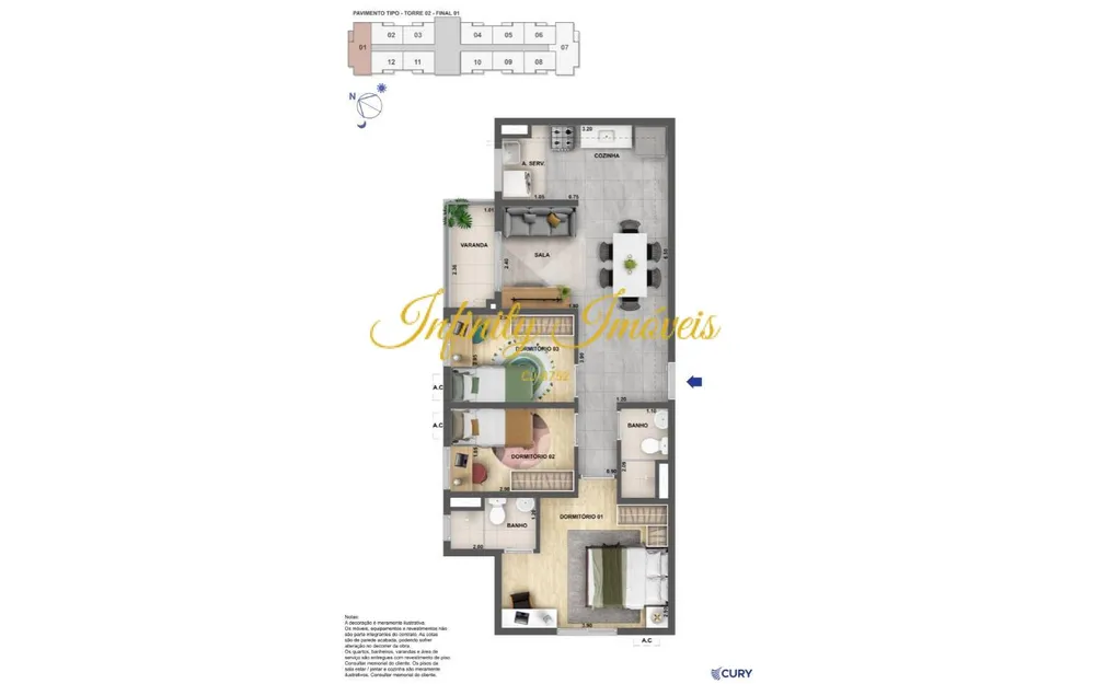Apartamento, 2 quartos, 52 m² - Foto 15