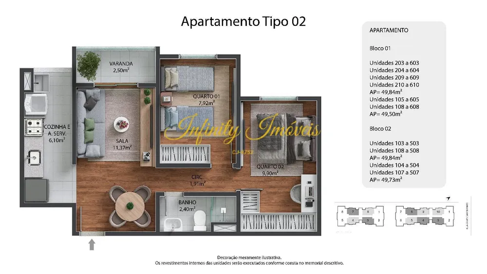 Apartamento, 2 quartos, 49 m² - Foto 21