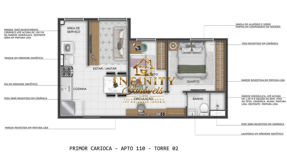 Apartamento, 2 quartos, 40 m² - Foto 16