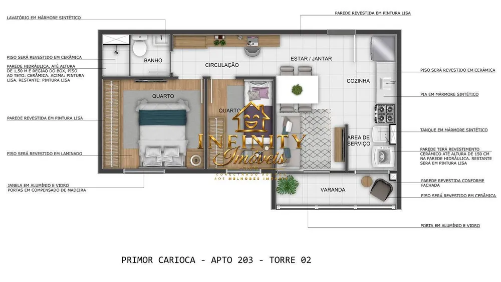Apartamento, 2 quartos, 40 m² - Foto 15