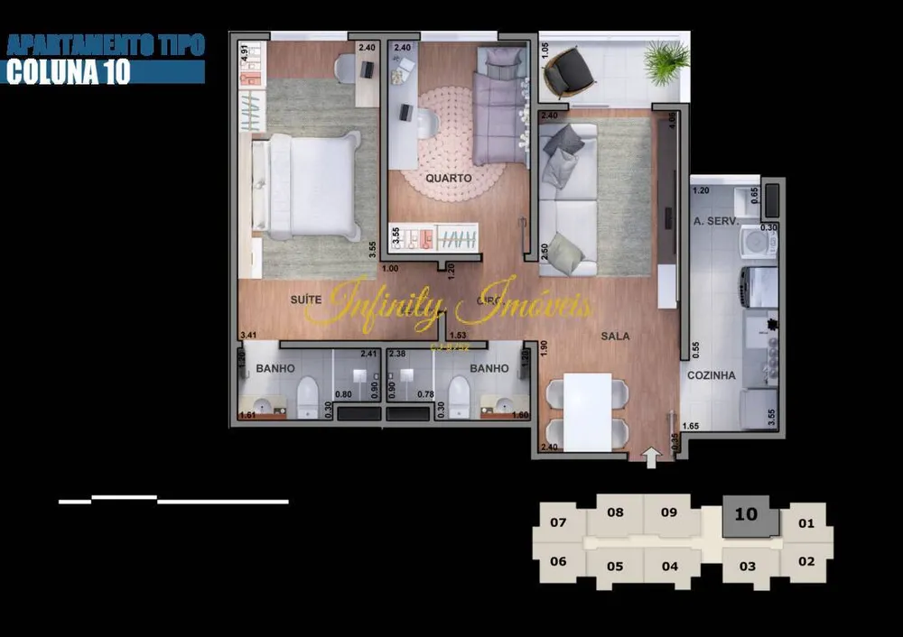 Apartamento, 2 quartos, 55 m² - Foto 12