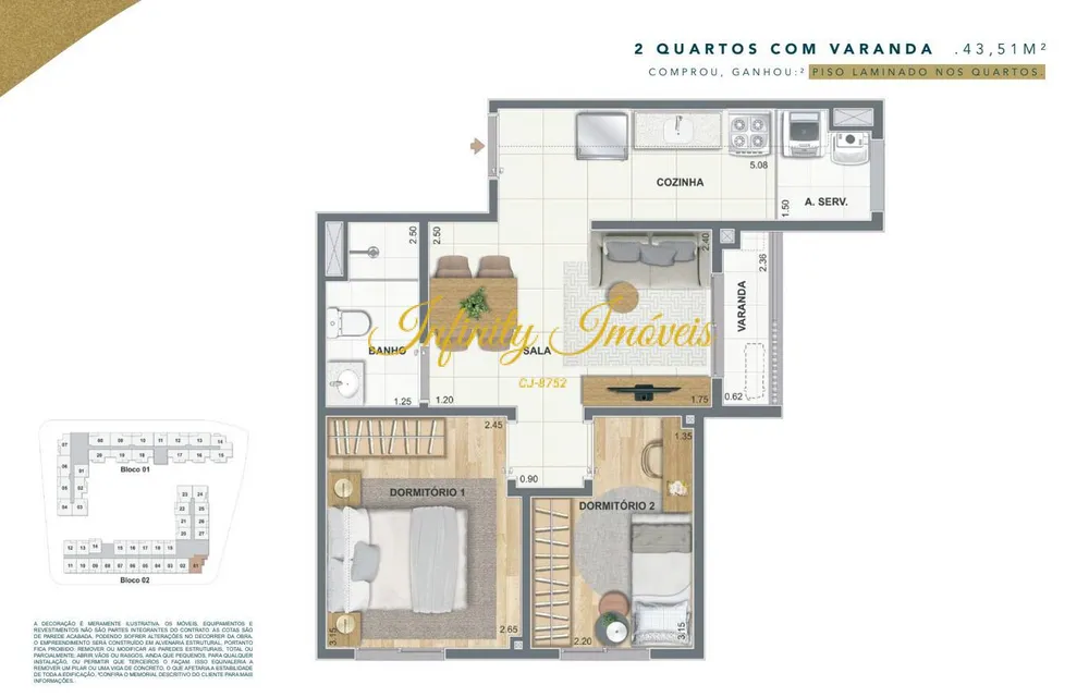 Apartamento, 2 quartos, 42 m² - Foto 24