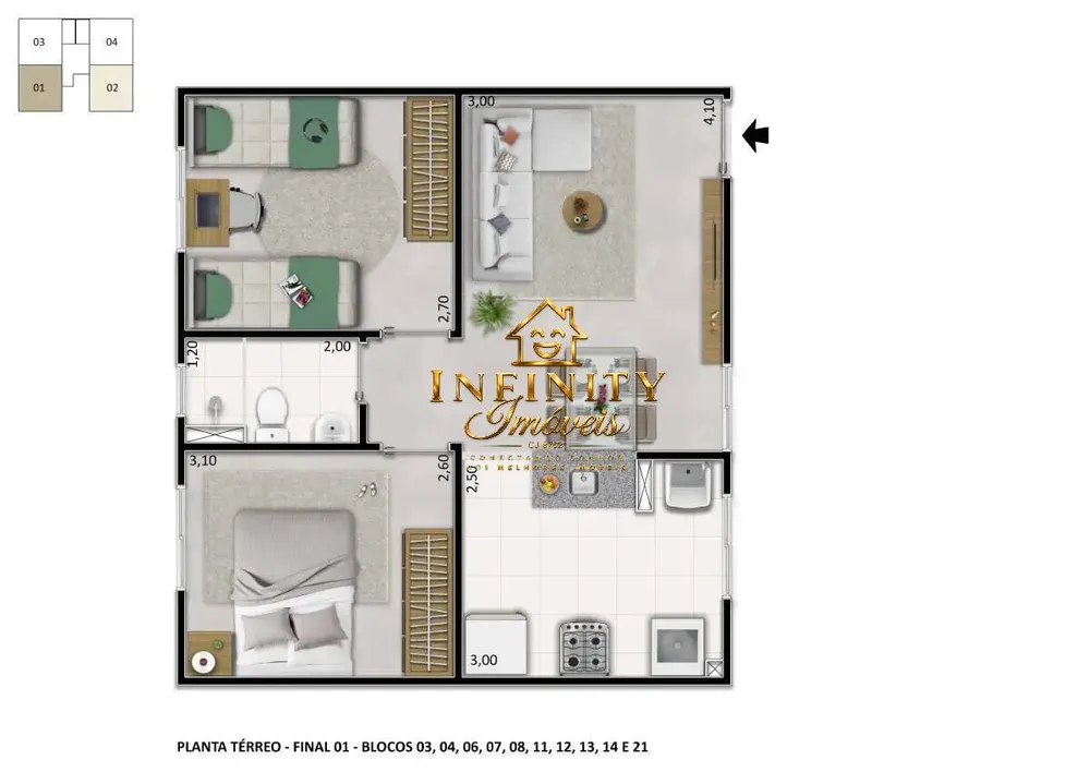 Apartamento, 2 quartos, 43 m² - Foto 24