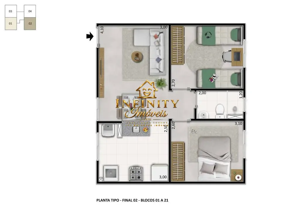 Apartamento, 2 quartos, 43 m² - Foto 25