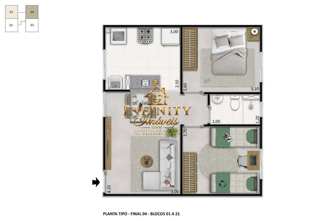 Apartamento, 2 quartos, 43 m² - Foto 26