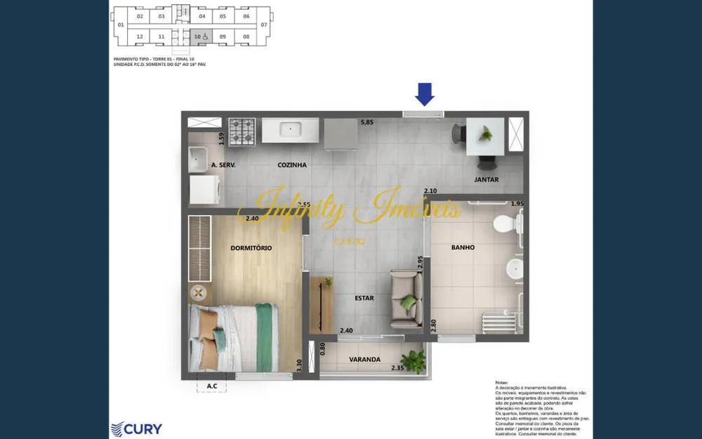 Apartamento, 2 quartos, 39 m² - Foto 15
