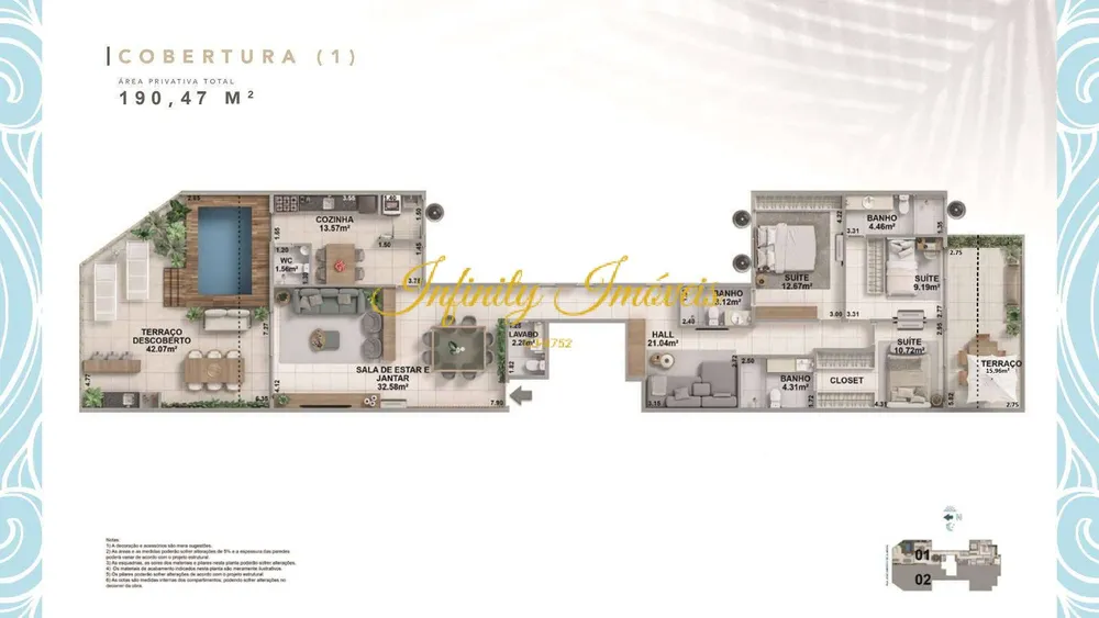 Cobertura, 3 quartos, 190 m² - Foto 5