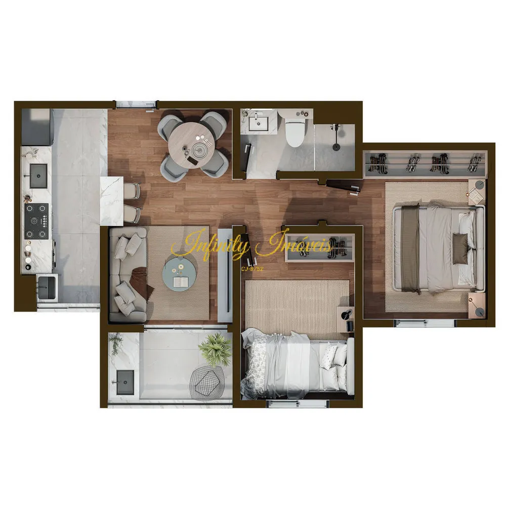Apartamento, 2 quartos, 45 m² - Foto 44