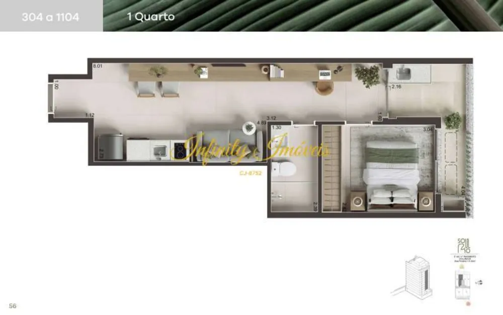 Apartamento, 1 quarto, 54 m² - Foto 23