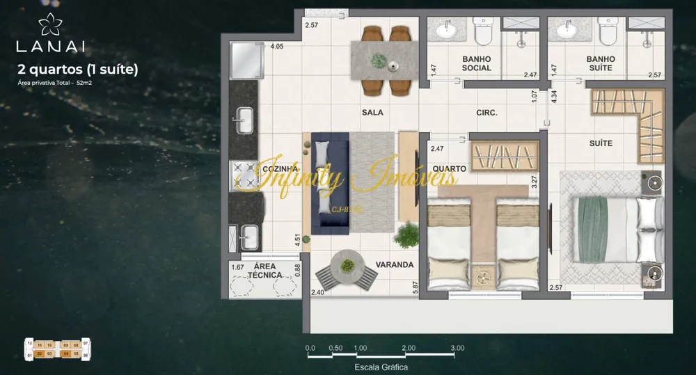 Apartamento, 2 quartos, 52 m² - Foto 37