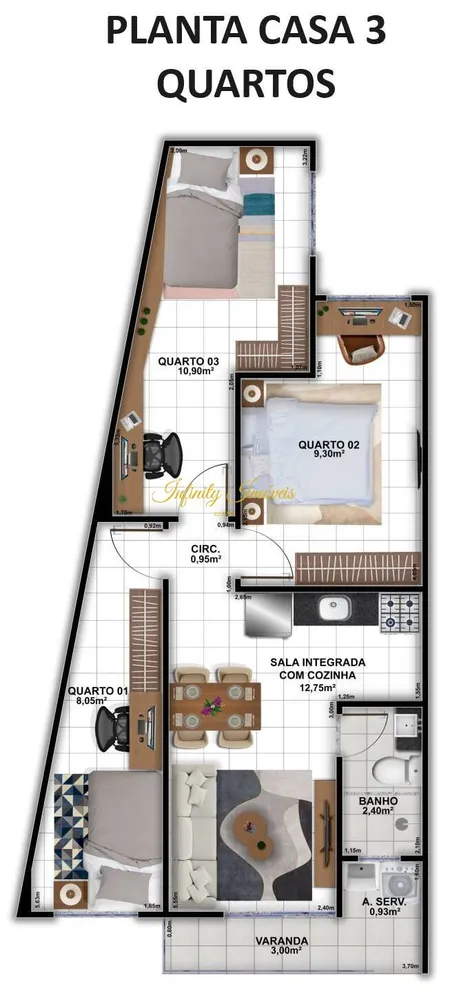 Casa, 1 quarto, 34 m² - Foto 7
