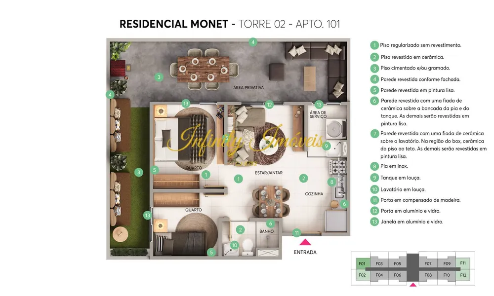 Apartamento, 2 quartos, 40 m² - Foto 14