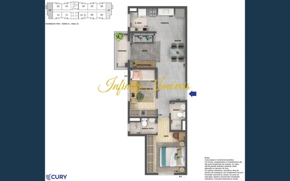 Apartamento, 2 quartos, 58 m² - Foto 12