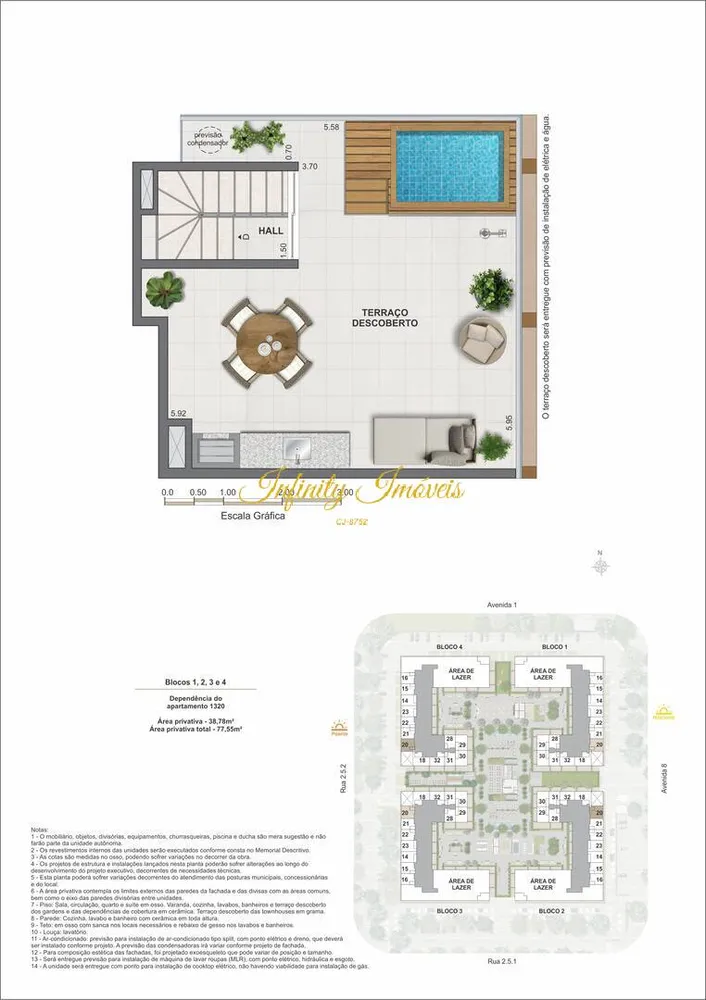 Cobertura, 1 quarto, 82 m² - Foto 49