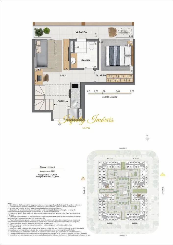 Cobertura, 1 quarto, 82 m² - Foto 53