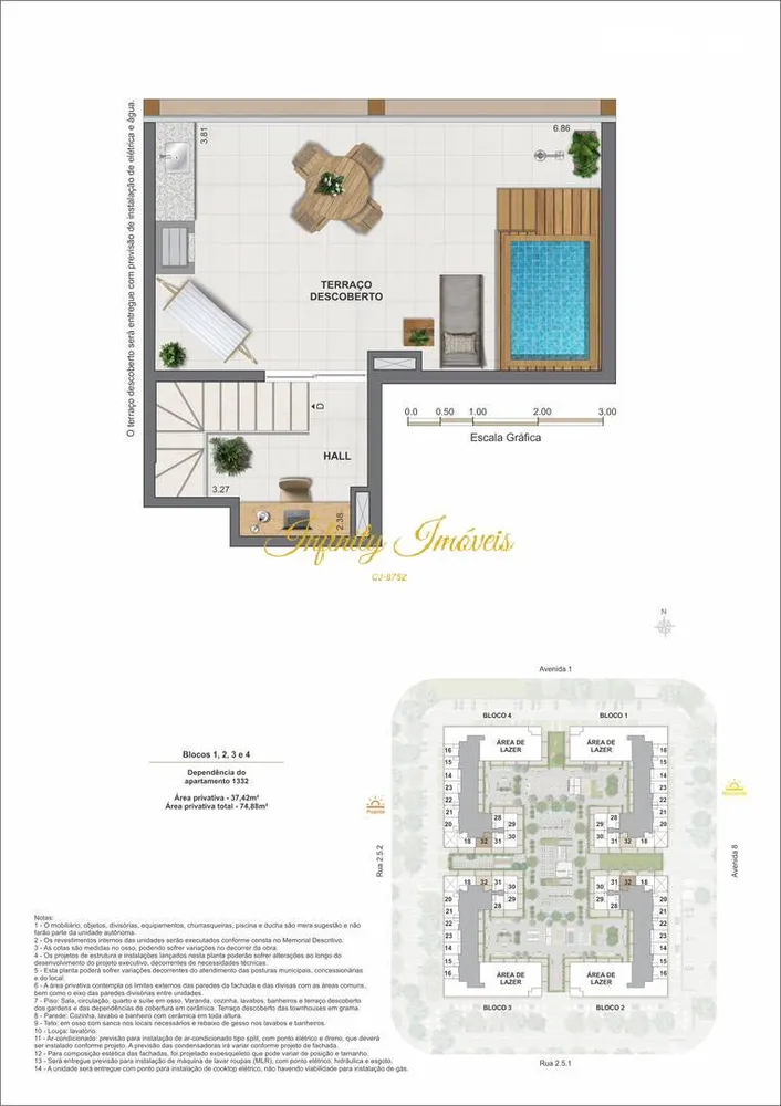 Cobertura, 1 quarto, 82 m² - Foto 52