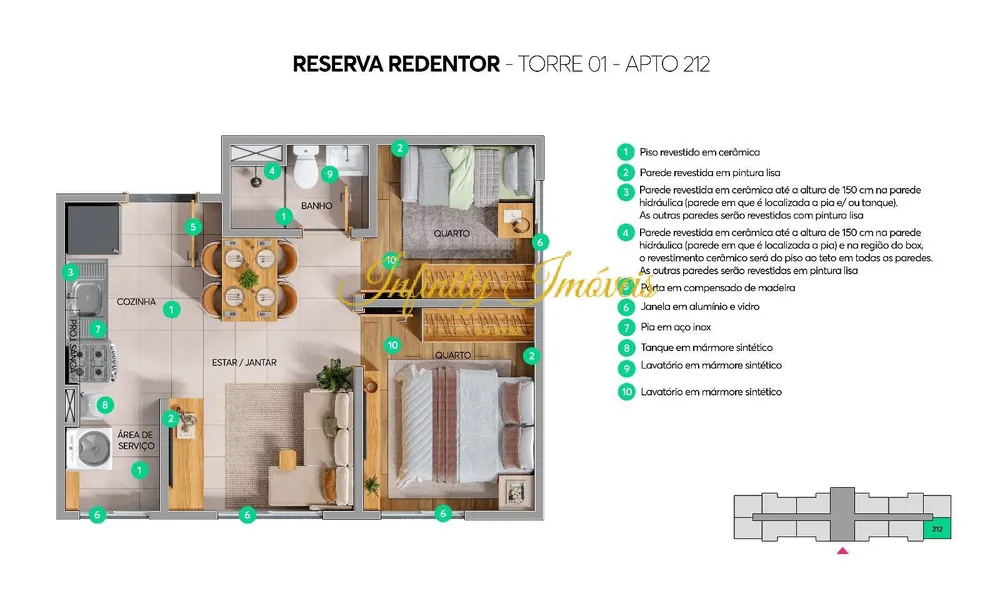 Apartamento, 2 quartos, 40 m² - Foto 16