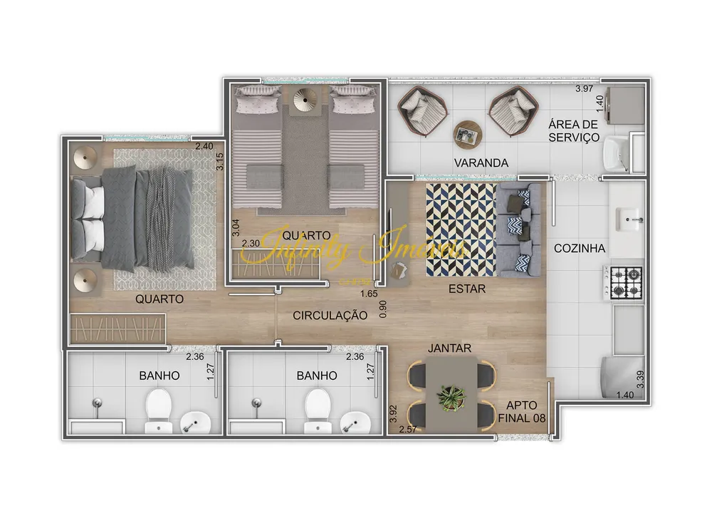 Apartamento, 3 quartos, 67 m² - Foto 33