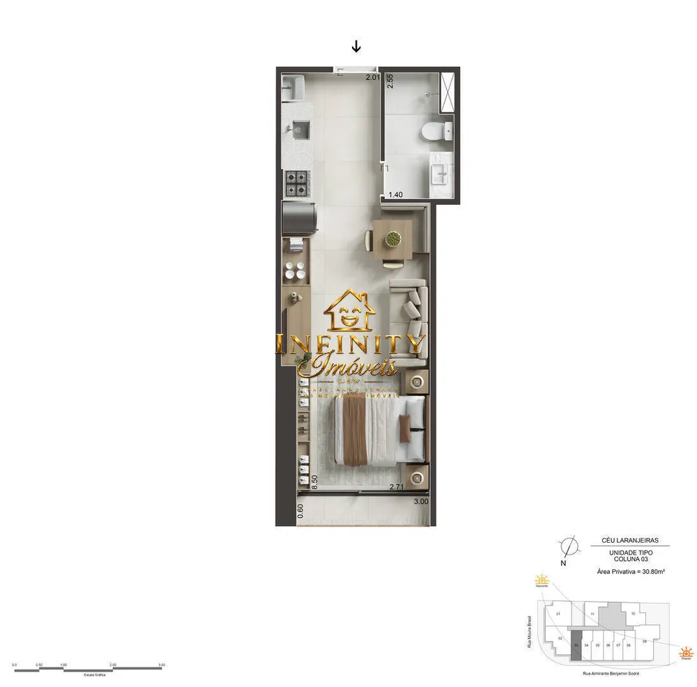 Apartamento, 1 quarto, 34 m² - Foto 24