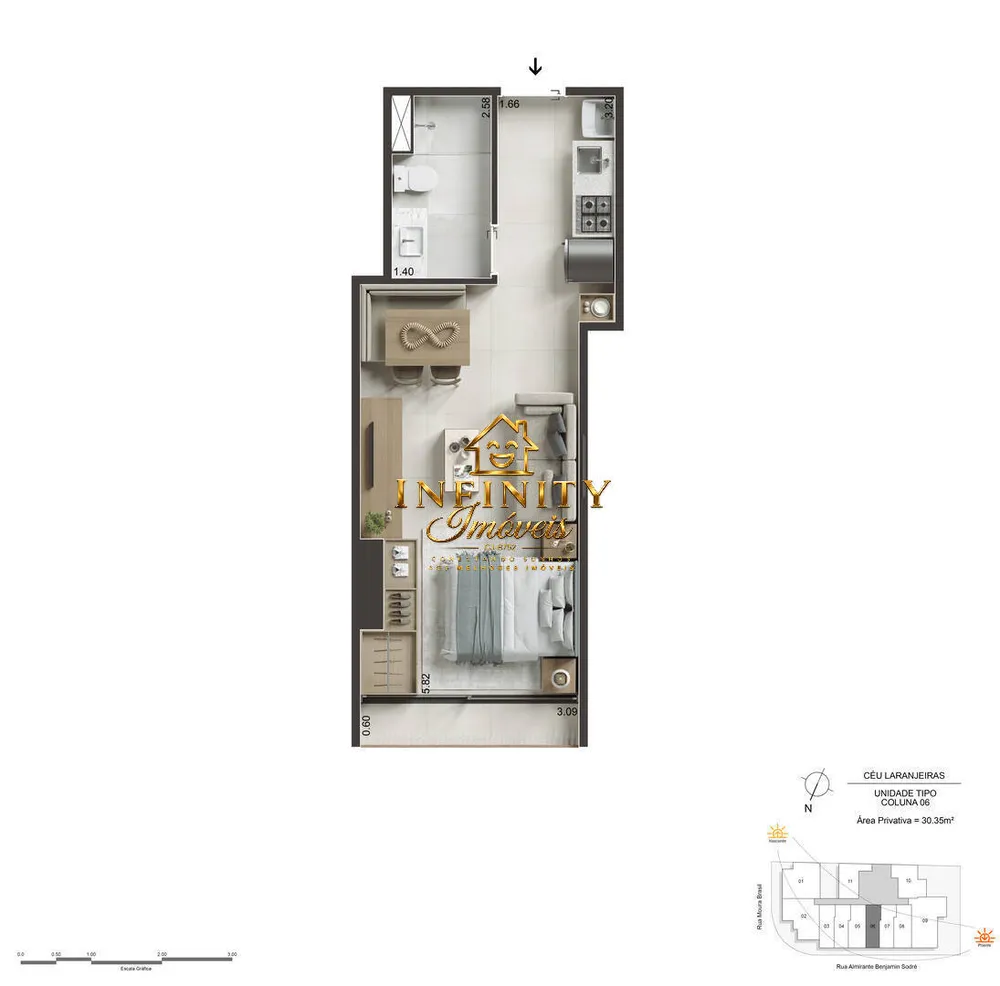 Apartamento, 1 quarto, 34 m² - Foto 26