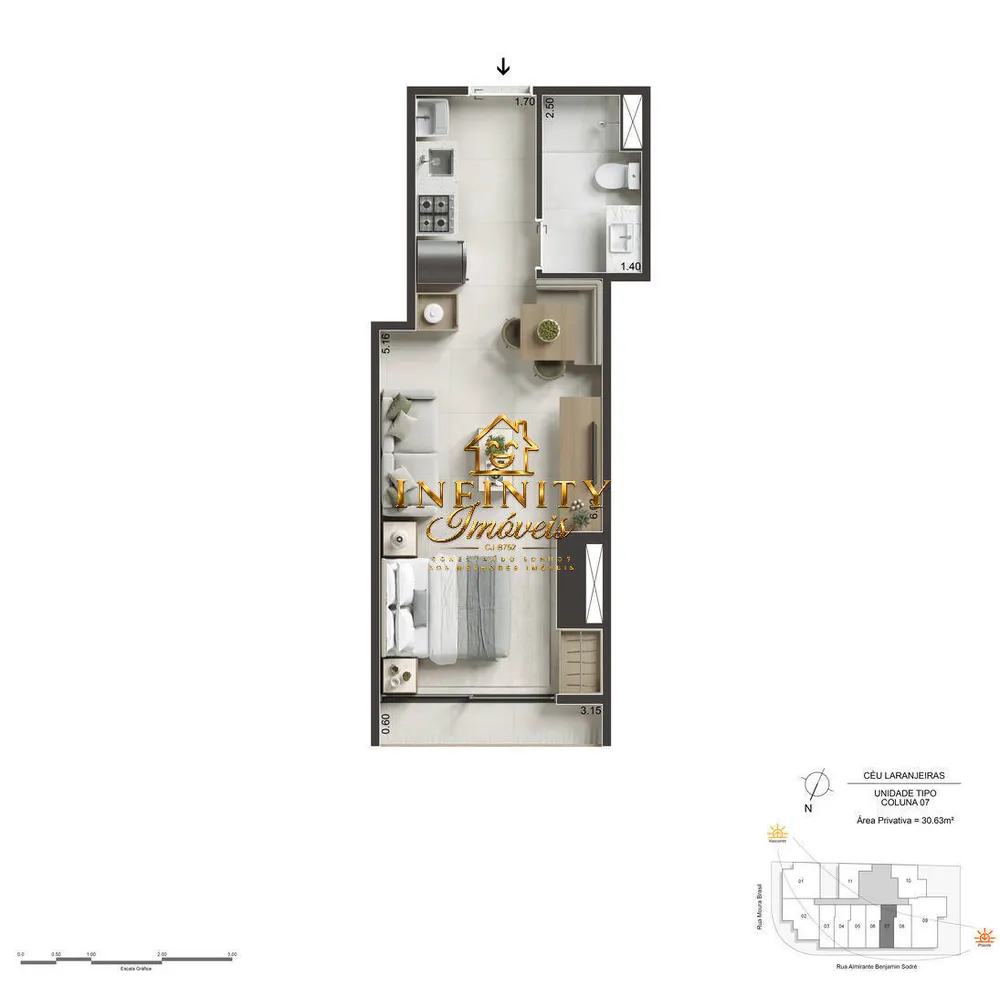 Apartamento, 1 quarto, 34 m² - Foto 25