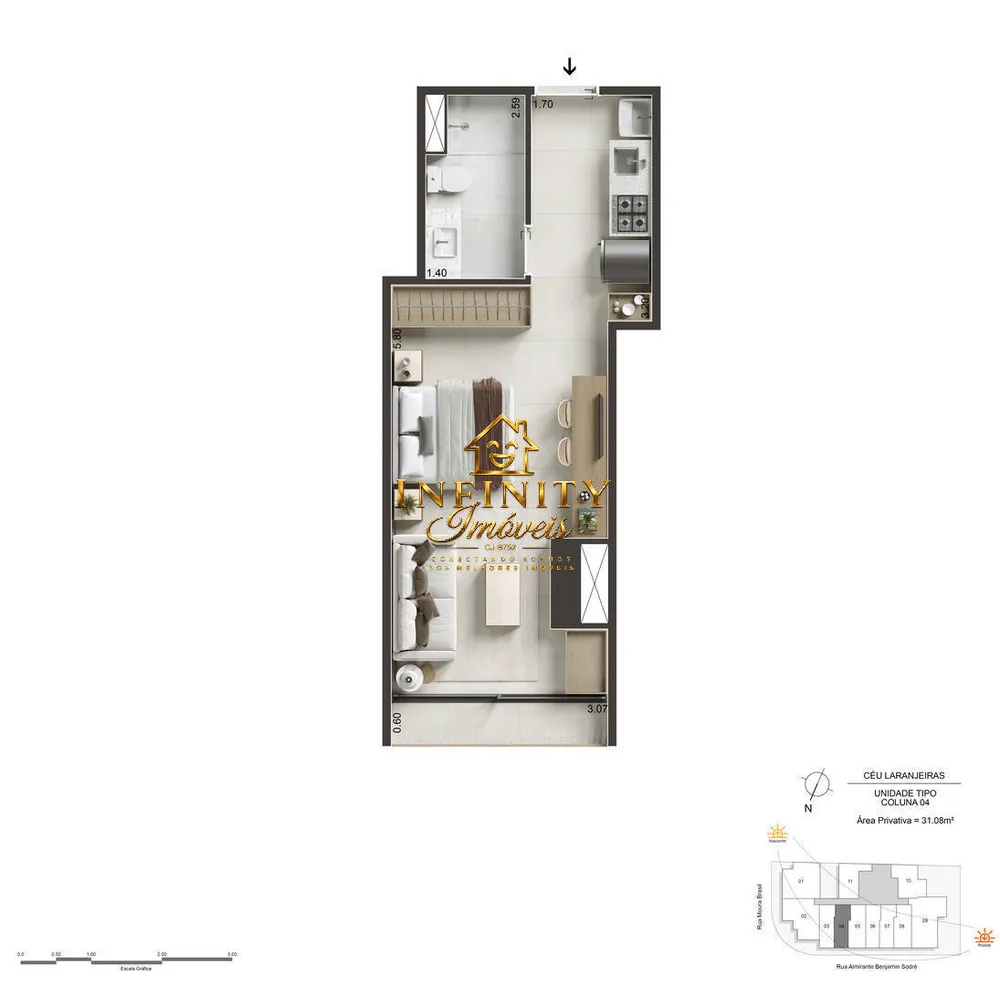 Apartamento, 1 quarto, 34 m² - Foto 27