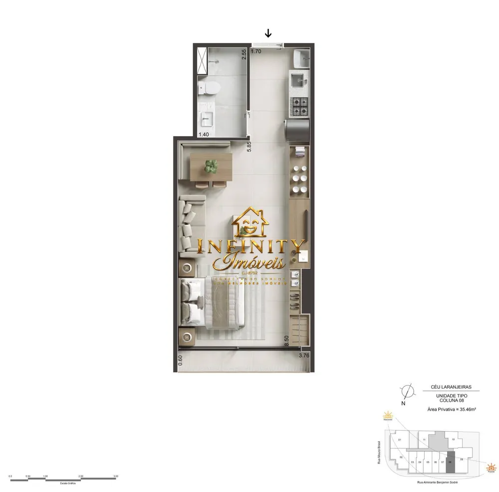 Apartamento, 1 quarto, 34 m² - Foto 28