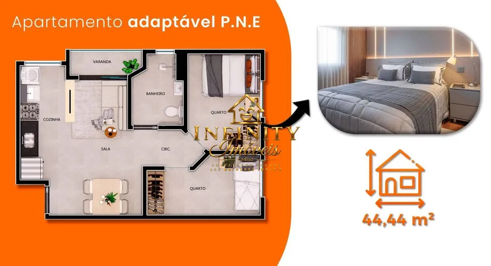Apartamento, 2 quartos, 44 m² - Foto 15
