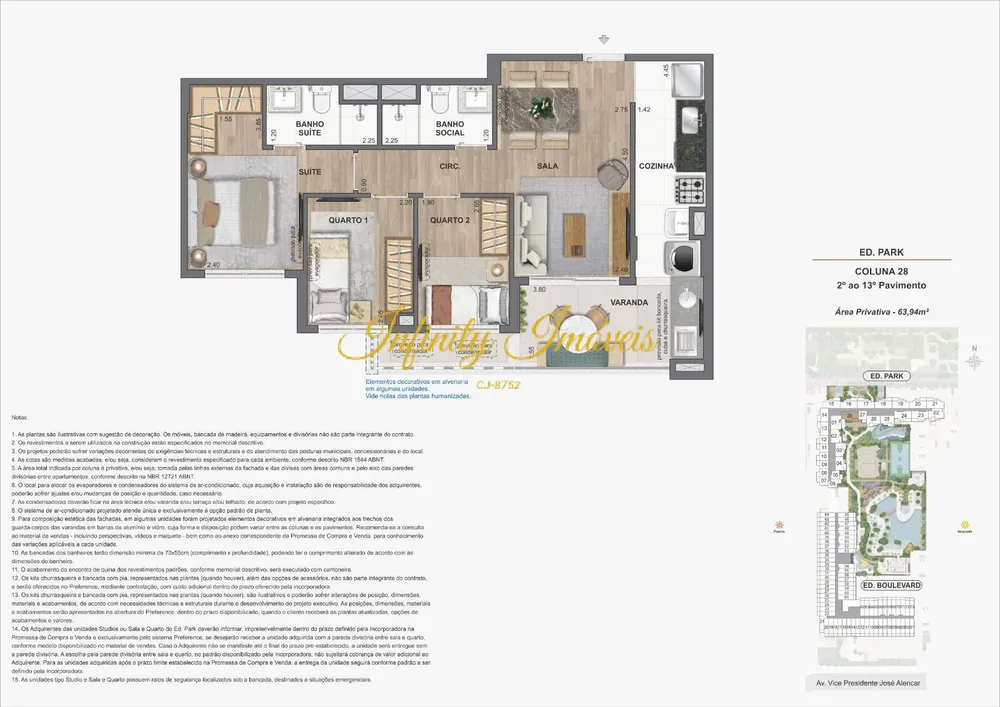 Apartamento, 3 quartos, 64 m² - Foto 42
